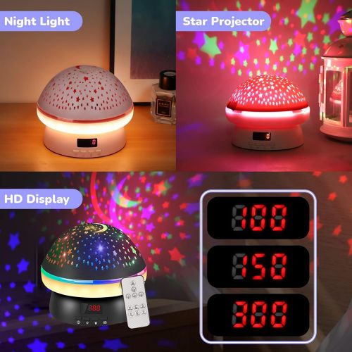  MINGKIDS Timer Star Light Projector with Remote Control,Rotation and 16 Colors Projection Lamp and Sleep Light,Christmas Easter Birthday Gifts for Kids, Boys Girls Gifts,Toys for 1-8 Year O