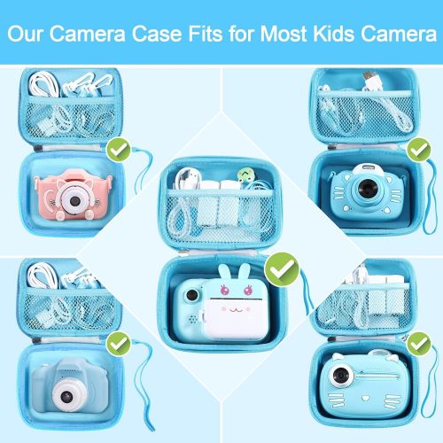  Kids Camera Case Compatible with MINIBEAR Kids Camera, Case for Camera for Kids and Kids Action Camera Accessories, 6.1 x 4.9 x 3.4 inch Shockproof Storage Box fits for Most Kids C