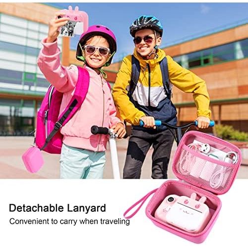  Kids Camera Case Compatible with MINIBEAR Kids Camera, Case for Camera for Kids and Kids Action Camera Accessories, 6.1 x 4.9 x 3.4 inch Shockproof Storage Box fits for Most Kids C