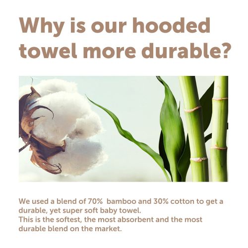  [아마존베스트]MINIBOO Premium Ultra Soft Organic Bamboo Baby Hooded Towel with Unique Design  Hypoallergenic Baby Towels for Infant and Toddler  Suitable as Baby Gifts