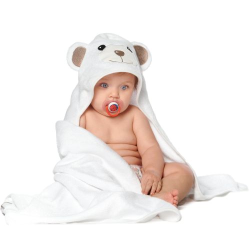 [아마존베스트]MINIBOO Premium Ultra Soft Organic Bamboo Baby Hooded Towel with Unique Design  Hypoallergenic Baby Towels for Infant and Toddler  Suitable as Baby Gifts