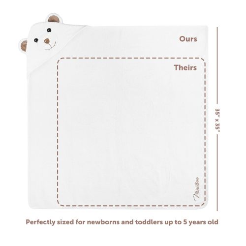  [아마존베스트]MINIBOO Premium Ultra Soft Organic Bamboo Baby Hooded Towel with Unique Design  Hypoallergenic Baby Towels for Infant and Toddler  Suitable as Baby Gifts