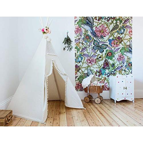  MINICAMP Children teepee with poles teepee tent for kids tent play tent teepee for kids childrens teepee off-white color playhouse!