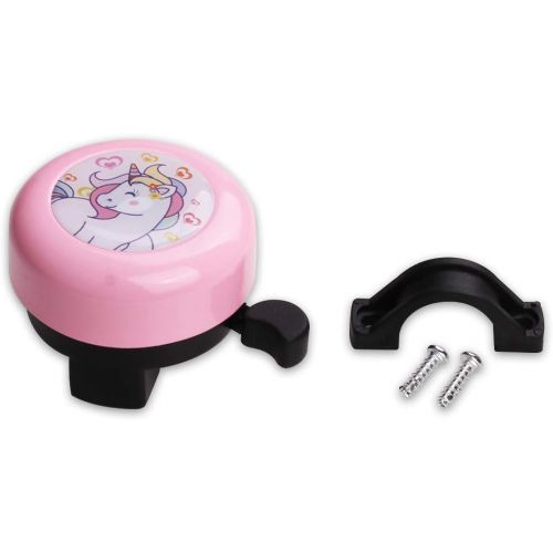  MINI-FACTORY Bike Bell for Kid Girls, Cute Pink Girly Unicorn Childrens Bike Accessory Safe Cycling Ring Horn for Bicycle Handlebar