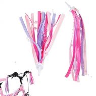 MINI-FACTORY Kids Bike Streamers Pink Pearl/Stars/Flowers - 2Pcs Bicycle Scooter Front Handlebar Tassel Ribbon Decoration for Girls
