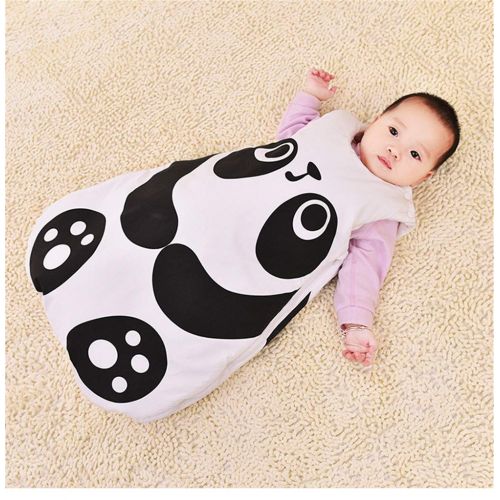  MINIKATA Newborn Infant Baby Girls Boy Cartoon Dinosaur Pajamas Gown Swaddle Hat Outfits (Write / 85cm(0-1year-old))