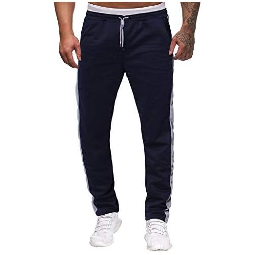  [아마존베스트]MINIKIMI Mens Cargo Chino Jeans Stretch Jogger Sports Trousers Slim Fit Tracksuit Bottoms Casual Fitness Jogging Bottoms Long Trousers with Pockets