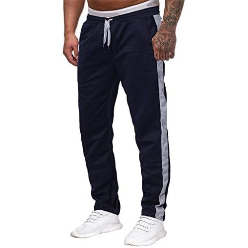  [아마존베스트]MINIKIMI Mens Cargo Chino Jeans Stretch Jogger Sports Trousers Slim Fit Tracksuit Bottoms Casual Fitness Jogging Bottoms Long Trousers with Pockets