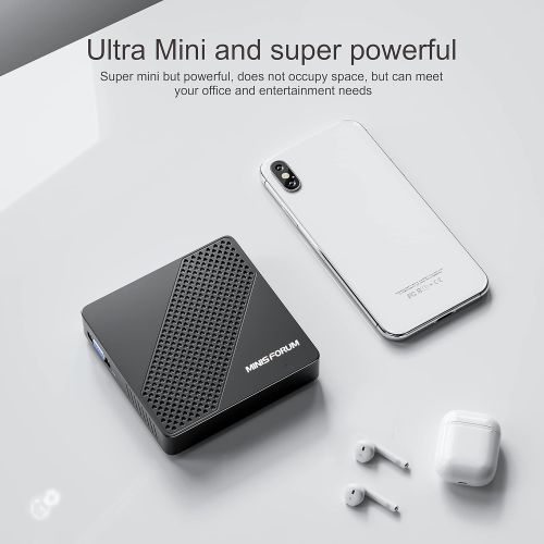  [아마존베스트]MINISFORUM Z83-F Mini PC Fanless Silent Desktop 4GB RAM, 64GB eMMC Windows 10 Pro Micro PC, HD Intel Quad Core CPU up to 1.92GHz, 1000M LAN, HDMI&VGA, Support Auto Power On, Mini Computer