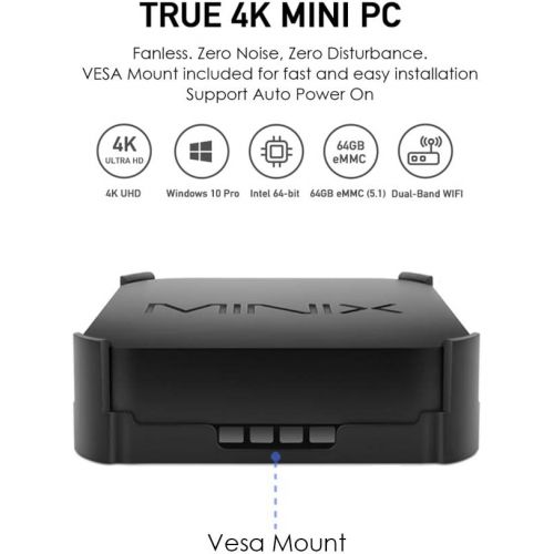  MINIX Z83-4 Plus/MAX 4GB/128GB Fanless Mini PC, Intel Cherry Trail Windows 10 Pro [Dual-Band Wi-Fi/Gigabit Ethernet/Dual Output/4K/BT/Auto Power On]. Sold Directly by MINIX.