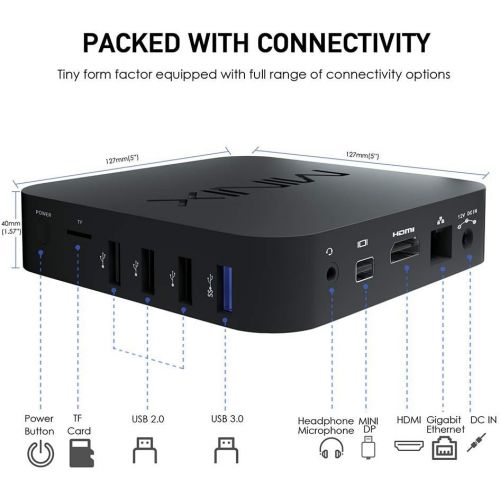  MINIX Z83-4 Plus/MAX 4GB/128GB Fanless Mini PC, Intel Cherry Trail Windows 10 Pro [Dual-Band Wi-Fi/Gigabit Ethernet/Dual Output/4K/BT/Auto Power On]. Sold Directly by MINIX.