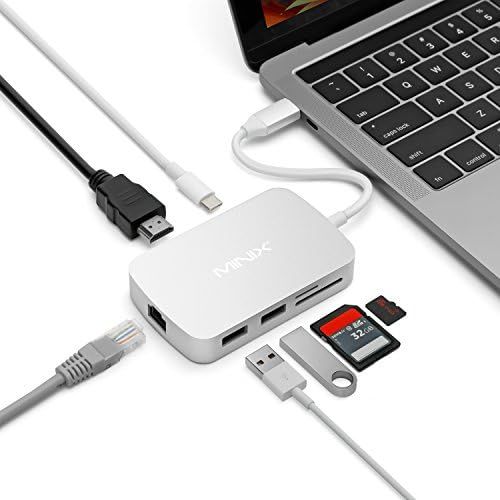  MINIX NEO C-X, USB-C Multiport Adapter with HDMI - Silver [10100Mbps Ethernet] (Compatible with Apple MacBook and MacBook Pro). Sold Directly Technology Limited.