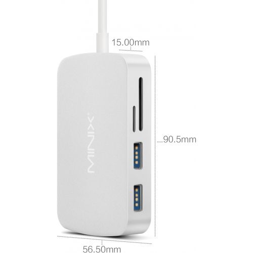  MINIX NEO C-X, USB-C Multiport Adapter with HDMI - Silver [10100Mbps Ethernet] (Compatible with Apple MacBook and MacBook Pro). Sold Directly Technology Limited.