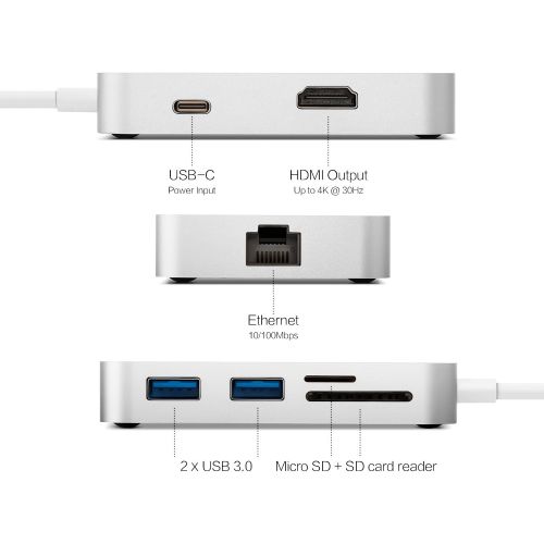  MINIX NEO C-X, USB-C Multiport Adapter with HDMI - Silver [10100Mbps Ethernet] (Compatible with Apple MacBook and MacBook Pro). Sold Directly Technology Limited.