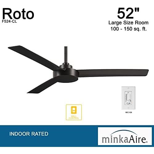  Minka-Aire F524-CL Roto 52 Inch Ceiling Fan 3 Blades in Coal Finish