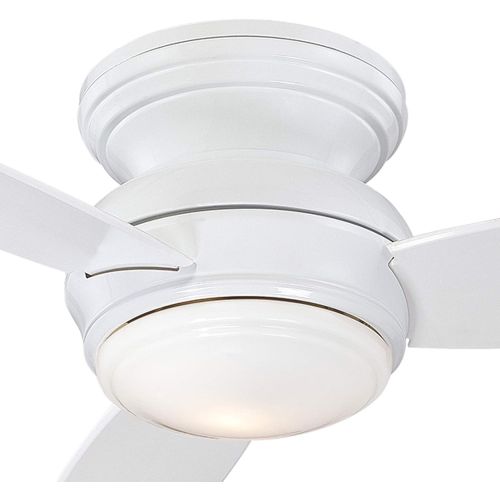  Minka-Aire F593L-WH Traditional Concept LED 44 3-Blade Ceiling Fan and Wall Control, White (LED Light)