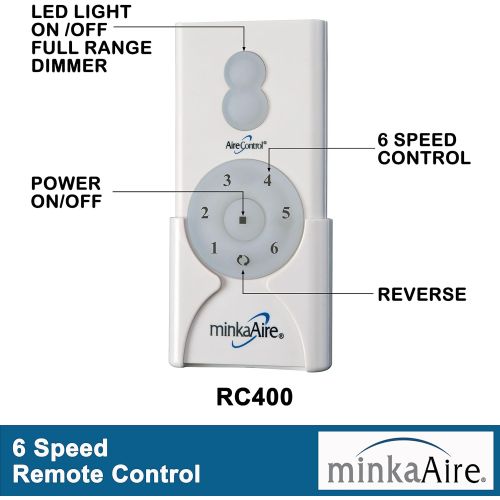 Minka Aire F870L-BS Windmolen 65 Outdoor Ceiling Fan with LED Light and Remote Control, Brushed Steel