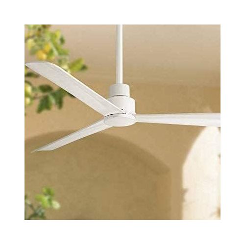  Minka-Aire F787-WHF Protruding Mount, 3 Flat White Bladed, Smart Ceiling Fan, White - Ivory