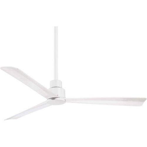  Minka-Aire F787-WHF Protruding Mount, 3 Flat White Bladed, Smart Ceiling Fan, White - Ivory