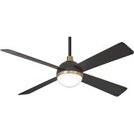 Minka-Aire F623L-BC/SBR Orb 54 Inch Ceiling Fan with Integrated 16W LED Light in Brushed Carbon / Soft Brass Finish