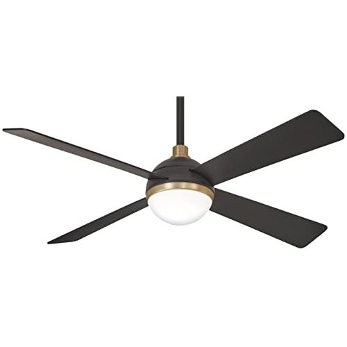  Minka-Aire F623L-BC/SBR Orb 54 Inch Ceiling Fan with Integrated 16W LED Light in Brushed Carbon / Soft Brass Finish