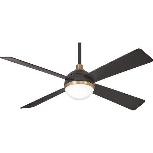  Minka-Aire F623L-BC/SBR Orb 54 Inch Ceiling Fan with Integrated 16W LED Light in Brushed Carbon / Soft Brass Finish