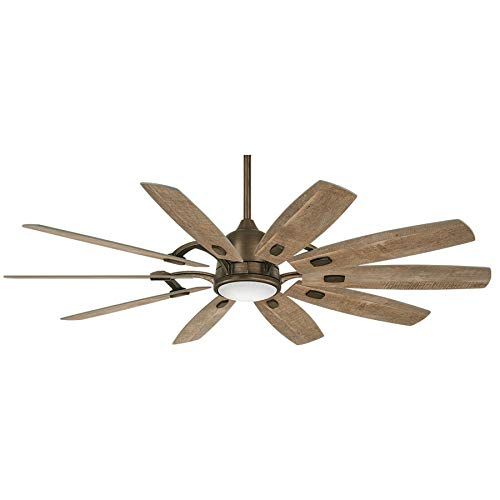  Minka-Aire F864L-HBZ Barn 65 Ceiling Fan with LED Light and DC Motor in Heirloom Bronze Finish