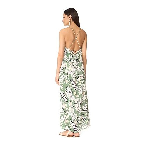  Women's Shady Fronds Cover Up Maxi Dress