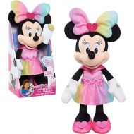 Disney Junior Minnie Mouse Sparkle and Sing 13-inch Feature Plush with Lights and Sounds, Officially Licensed Kids Toys for Ages 3 Up by Just Play