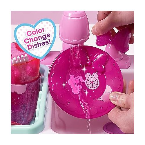  Minnie's Happy Helpers Magic Sink Set, Pretend Play Working Sink, Officially Licensed Kids Toys for Ages 3 Up by Just Play