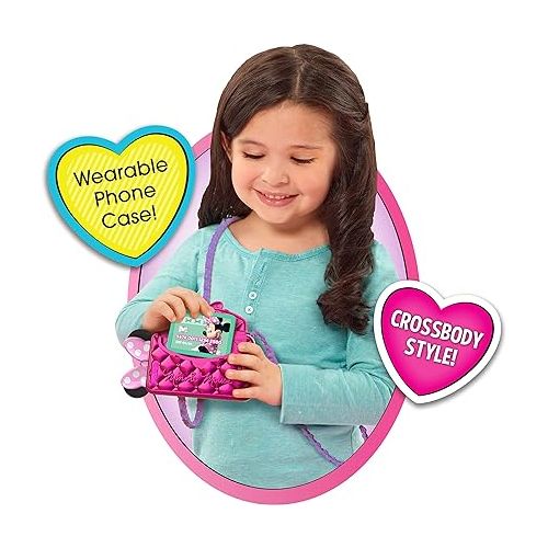  Disney Junior Minnie Mouse Chat with Me Pretend Play Cell Phone Set, Lights and Sounds, Officially Licensed Kids Toys for Ages 3 Up by Just Play