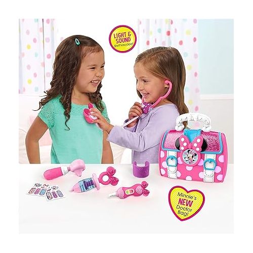  Disney Junior’s Minnie Mouse Bow-Care Doctor Bag Set, Dress Up and Pretend Play, Kids Toys for Ages 3 Up by Just Play