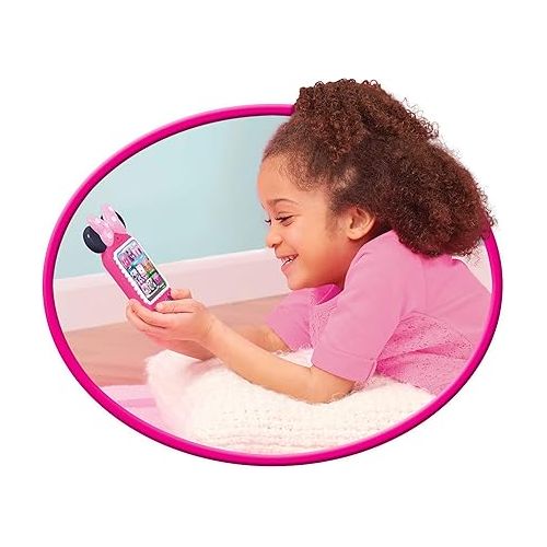  Minnie Bow-Tique Why Hello Pretend Play Cell Phone, Lights and Sounds, Kids Toys for Ages 3 Up by Just Play