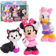 Disney Junior Minnie Mouse 3-Pack Bath Toys, Figures Include Minnie Mouse, Daisy Duck, and Figaro, Officially Licensed Kids Toys for Ages 3 Up by Just Play