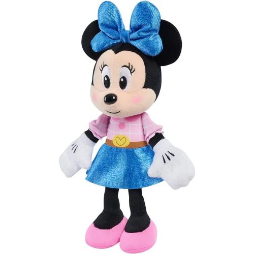  Disney Junior 10-inch Minnie Mouse Small Plush Stuffed Animal, Plushies, Soft Fabric