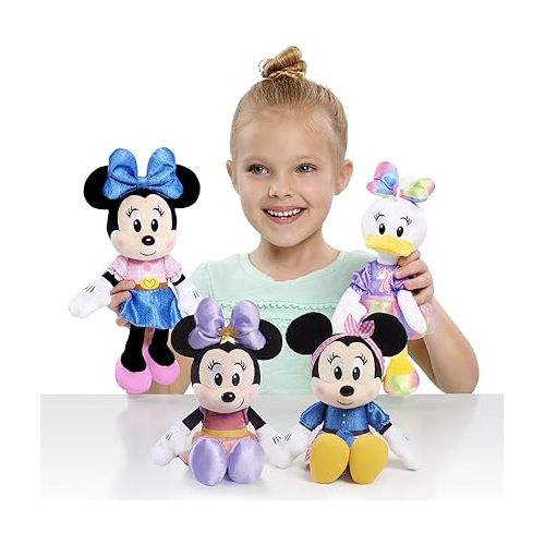  Disney Junior 10-inch Minnie Mouse Small Plush Stuffed Animal, Plushies, Soft Fabric, Kids Toys for Ages 2 Up by Just Play