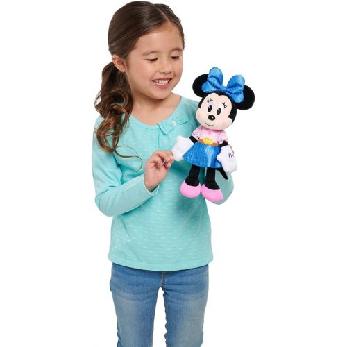  Disney Junior 10-inch Minnie Mouse Small Plush Stuffed Animal, Plushies, Soft Fabric, Kids Toys for Ages 2 Up by Just Play