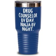 MIPOMALL Inappropriate Drug counselor 30oz Tumbler, Drug Counselor by Day. Ninja by Night, Motivational for Men Women, Graduation