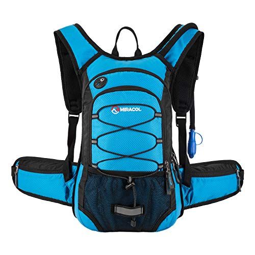  MIRACOL Hydration Backpack with 2L Water Bladder, Thermal Insulation Pack Keeps Liquid Cool up to 4 Hours, Perfect Outdoor Gear for Skiing, Running, Hiking, Cycling