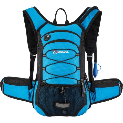  MIRACOL Hydration Backpack with 2L Water Bladder, Thermal Insulation Pack Keeps Liquid Cool up to 4 Hours, Perfect Outdoor Gear for Skiing, Running, Hiking, Cycling