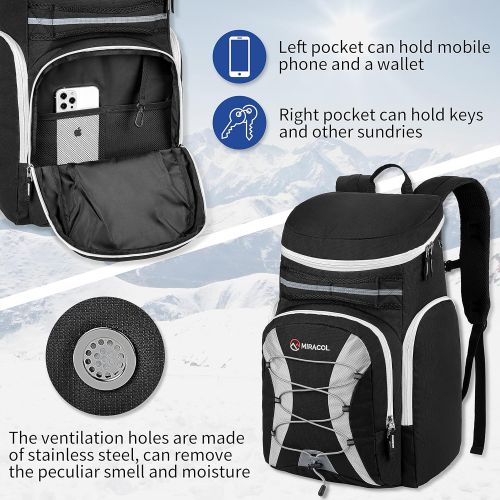  MIRACOL Ski Boot Bag Backpack, 55L Water-Proof Snowboard Boot Bag, Suit Kids Adult Air Travel, for Ski & Snowboard Boots, Helmet, Goggles, Gloves, Accessories