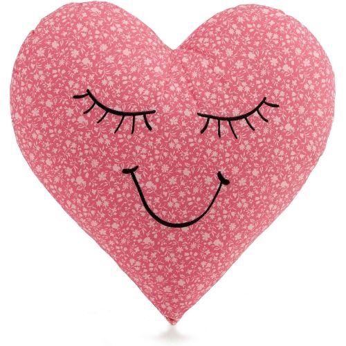  [아마존베스트]MISC 5 Piece Purple Heart Quilt Full/Queen Set Heart Bedding Girls Emboss All Over Love Smile Motif Themed Solid Color Pattern Pink White, Cotton