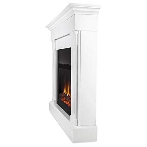  MISC Slim Line Electric Fireplace in White - 47.4l X 9.5w 41.9h Classic Traditional MDF Solid Wood Programmable Remote Control