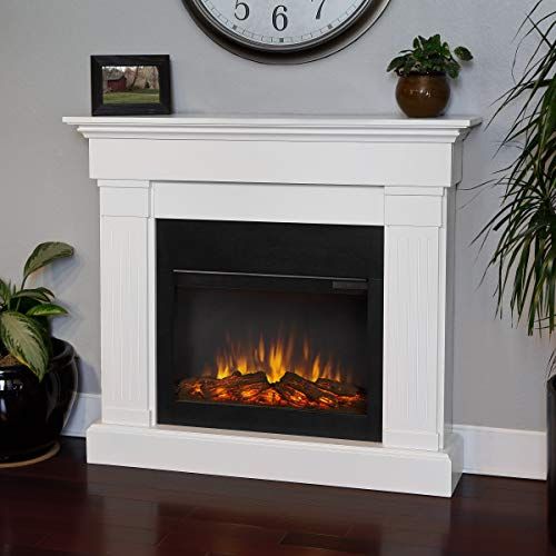  MISC Slim Line Electric Fireplace in White - 47.4l X 9.5w 41.9h Classic Traditional MDF Solid Wood Programmable Remote Control
