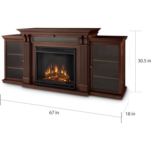  MISC Medi Electric Fireplace in Dark Espresso - 67l X 18w 30.5h Brown Traditional Transitional Manufactured Wood Solid Finish Storage Remote Control