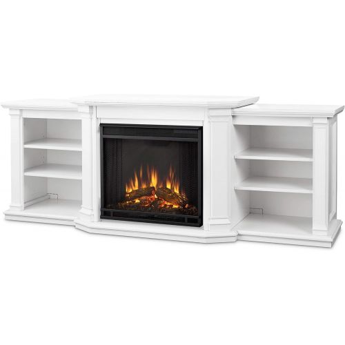  MISC Electric Entertainment Fireplace White Classic Traditional Manufactured Wood Programmable Remote Control
