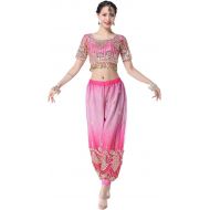 MISI CHAO Belly Dance Bollywood Costume Aladdin Costumes Harem Pants for Women