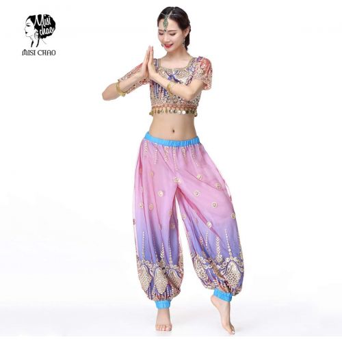  MISI CHAO Belly Dance Bollywood Costume Aladdin Costumes Harem Pants for Women