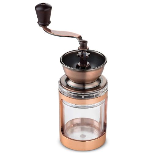  MITBAK Manual Coffee Grinder With Adjustable Settings| Sleek Hand Coffee Bean Burr Mill Great for French Press, Turkish, Espresso & More | Premium Coffee Gadgets are an Excellent C