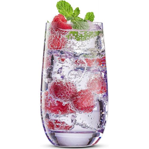 [아마존베스트]MITBAK 13- OZ Colored Highball Glasses (Set of 6) | Lead Free Drinking Glasses Tumblers for Mixed Drinks, Water, Juice beer, cocktail | Glassware Set, Excellent Gift | Glass Cups M